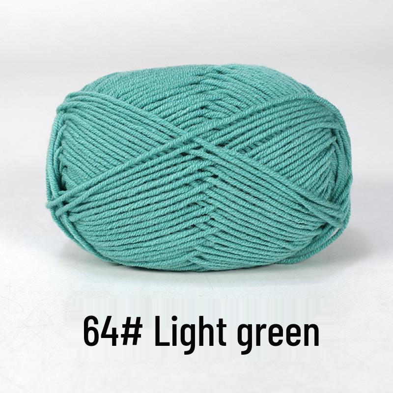 Cotton 4-Strand Medium-Thick Yarn Ball for Crochet: Ideal for Shoes, Dolls, Sweaters, and DIY Knitting Projects