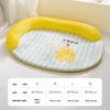L-shaped Cooling Quilted Dog and Cat Mat with Backrest for All Seasons