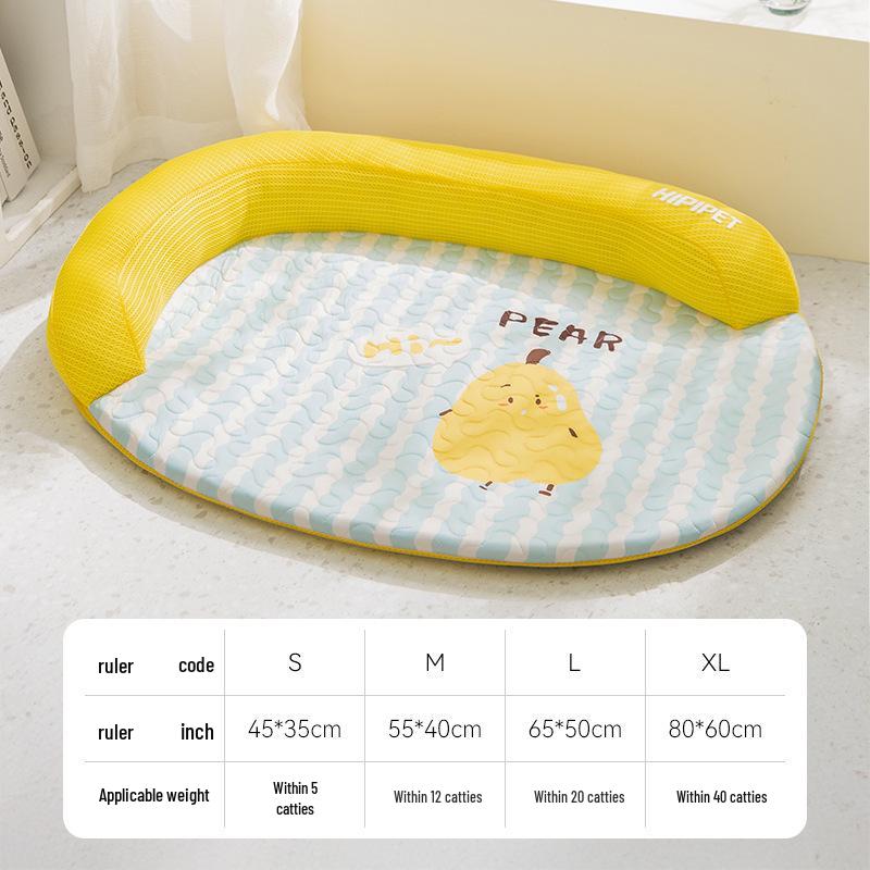L-shaped Cooling Quilted Dog and Cat Mat with Backrest for All Seasons
