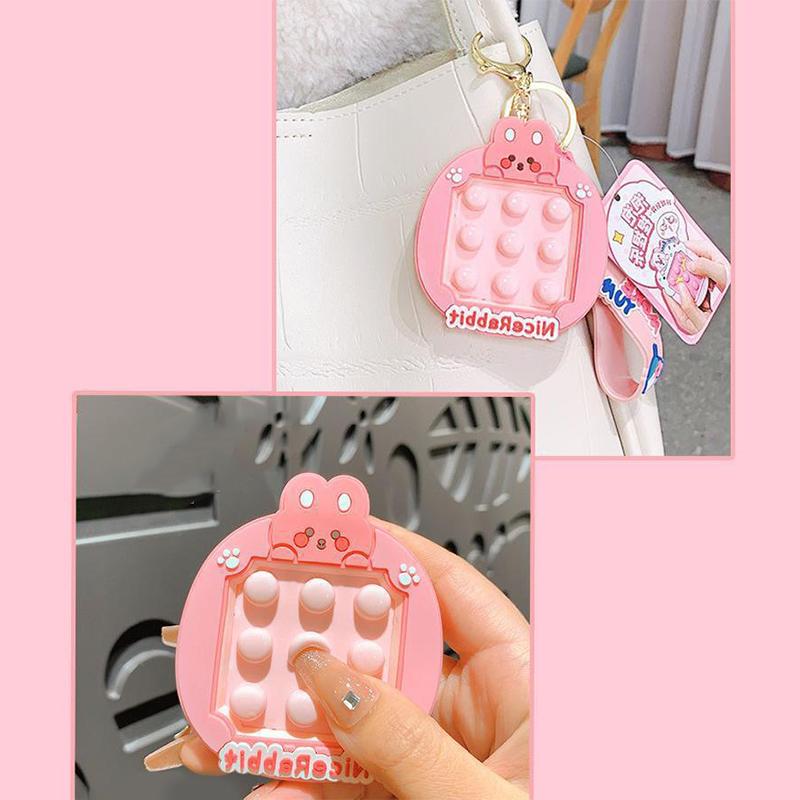 Cute Animals Fidget Toy Kneading Keychain Dinosaur Bear Rabbit Duck Keychain Pendant Adult Stress Reduction Toy