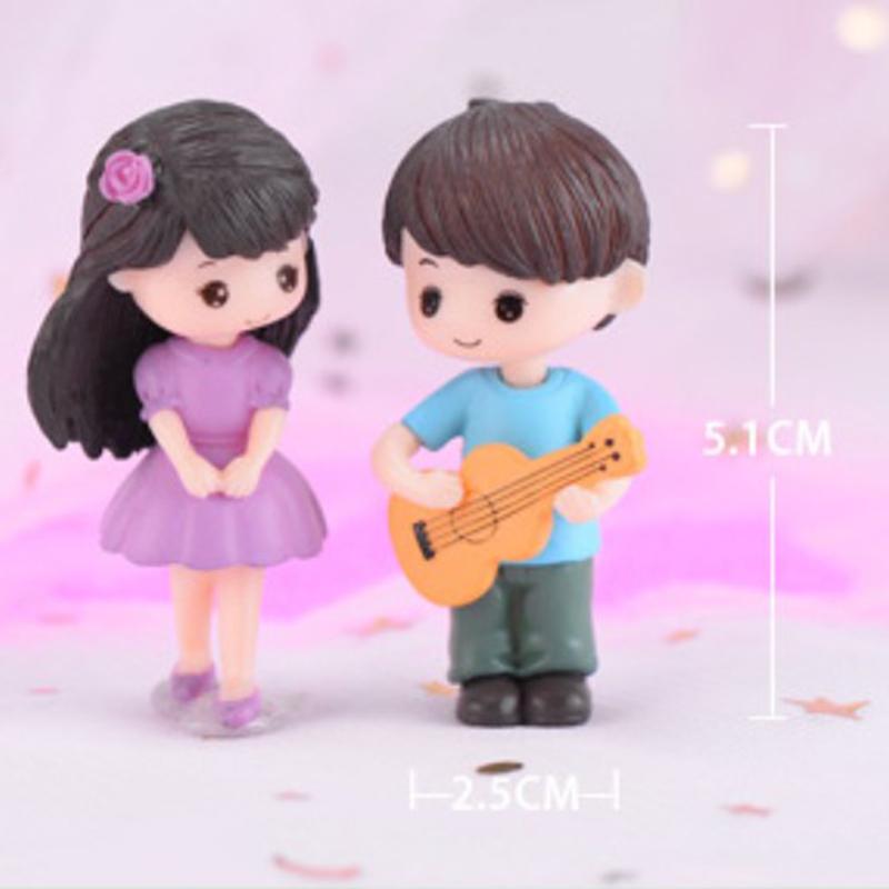 1 Pair Of Couple Ornaments Plastic Diy Decoration Creative Cake Ornaments