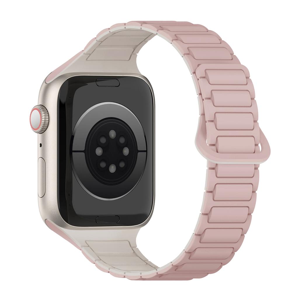 Magnetic Silicone Strap for Apple Watch Ultra 3 Band 49mm 46mm 42mm 45mm 44mm 40mm Bracelet Correa IWatch Series 11 10 9 8 7 SE