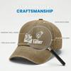 [Vintage Baseball Cap] The Golf Father Print Polyester Soft Adjustable Curved Brim Casual Outdoor Sports Golf Hat For Dad Gift