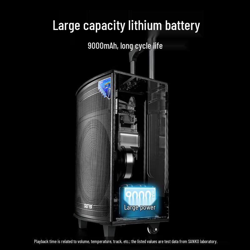 SAST 15-inch Outdoor Portable Bluetooth Karaoke Speaker CN plug (adapter included)