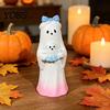 Spooky Sweet Holiday Accents Halloween Cute Ghost Ornament, Resin Figurines with Cake/Cookie Decorative Crafts for Design Desktop Fireplace Home Party
