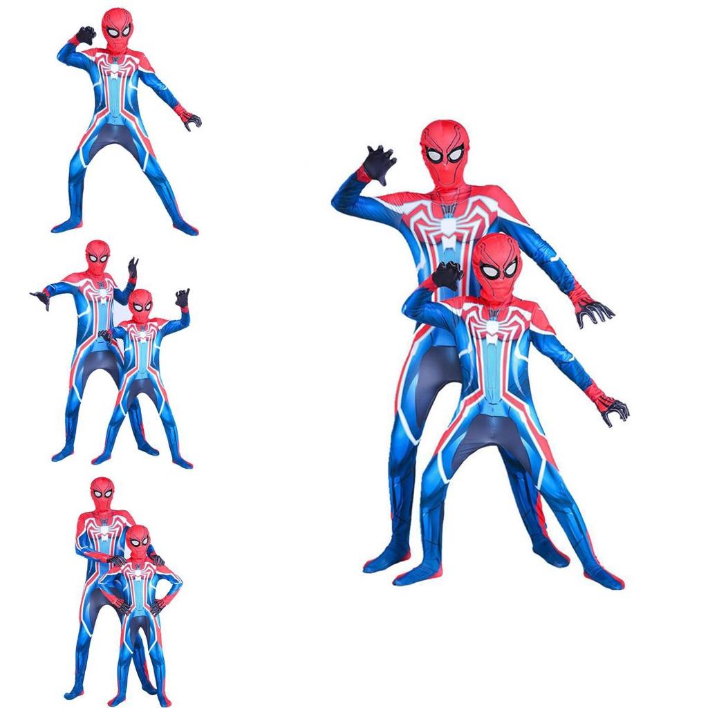 Stylowy Kostium Jednoczęściowy Spiderman Ps4 Velocity Dla Dorosłych i Dzieci Z Unikalnym Wzorem