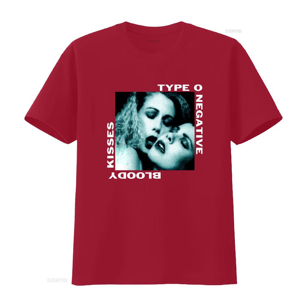 Type O Negative 1993 Bloody Kisses Retro Band Touring T Shirt Black Print S 2345Xl vintage Washed Casual Slightly Breathable