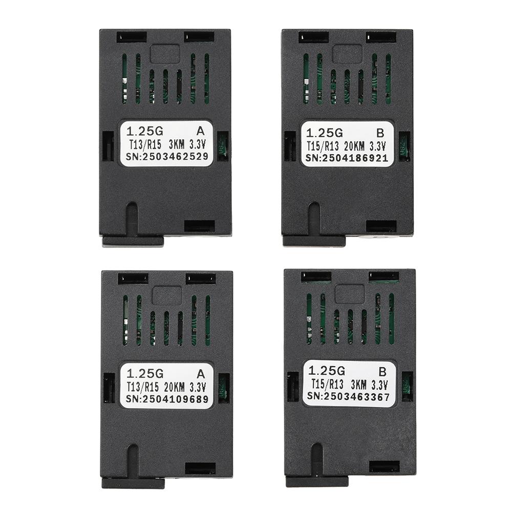 1.25G 1*9 Fiber Optic Module 1000M Gigabit SC Single Mode Single Fiber 1310nm/1550nm Fiber Optic Transceiver 3KM/20KM A + B Kit