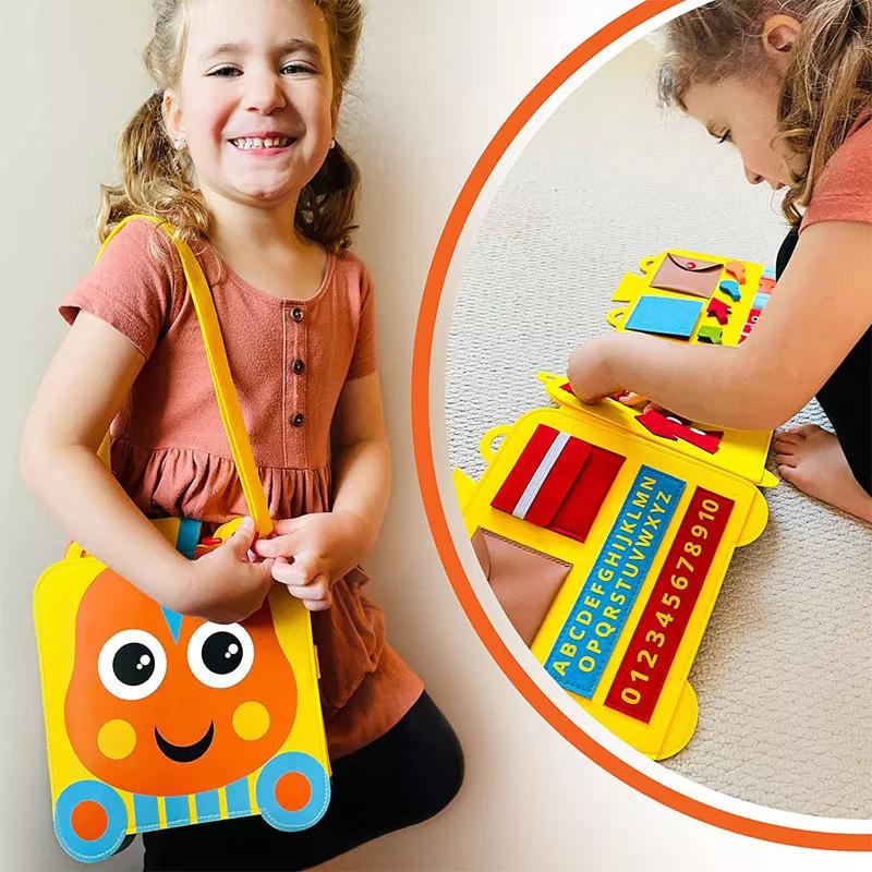 Montessori Kinder pädagogische süße Filz Dressing Praxis Frühe Bildung Spielzeug