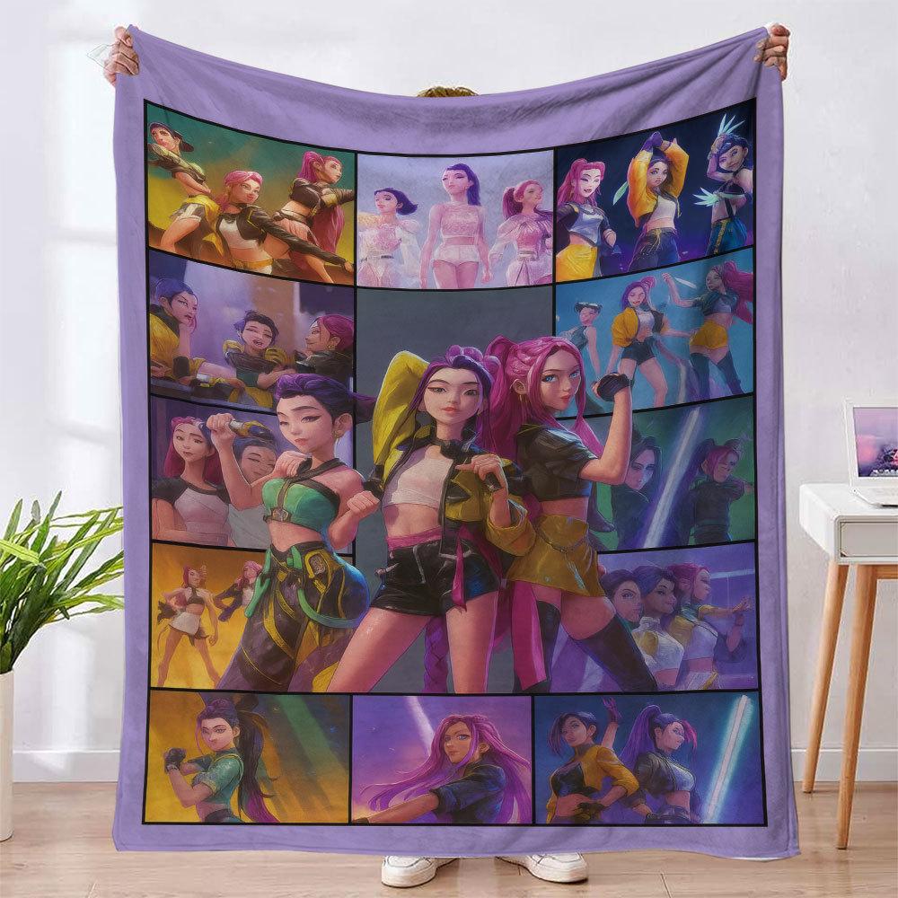 Flannel Blanket Witch Hunter K-Pop Series 4 Blankets Nap Blanket Autumn And Winter Flannel Blanket Can Be Connected To Jit