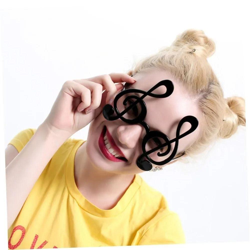 Plastic Musical Note Glasses Eyeglasses Frames Holiday Decorative Glasses Cosplay Glasses  Gifts