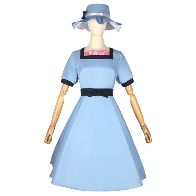 

Аниме Комикс Врата Штейна Шиина Маюри Косплей Костюм Женский Синее Платье Шляпа С Costume Set(No Wig),S