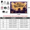Party Backdrop Halloween Flat Spooky Pumpkins Haunted Houses Photo Background Decor Party Decor