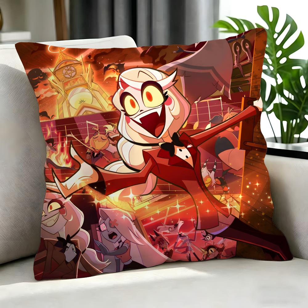 cartoon Hazbin Hotel Cushion Cover Cushion Cover Set 4Pcs 50x50 45x45 40x40 Pillowcase Decorative Sofa Home Decor