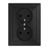 Pearl Double Socket P/Tz/U Matte Black - E+9001517