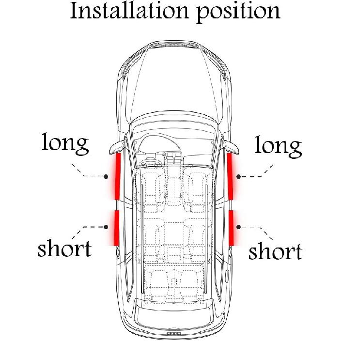 Door Sill Plate Protectors for Car Universal Door Entry Guards Sill Scuff Cov