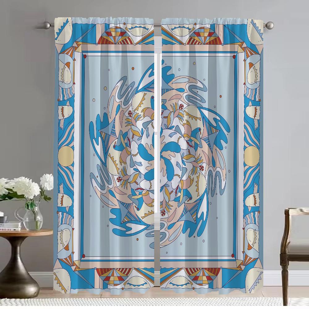 Mückenschutzvorhänge im chinesischen Stil 2 Stück Küchenvorhänge für Kamera Wohnzimmer Vorhang Raumteiler Halloween Dekoration