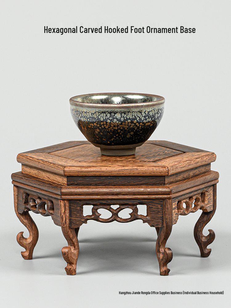 Holzsockel für Vase, Bonsai, Buddha-Statue oder Teekanne