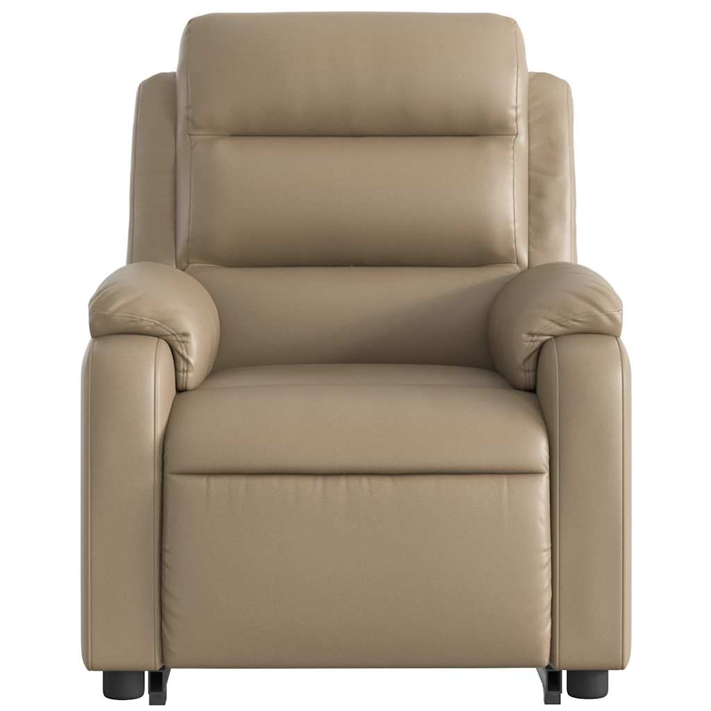 Recliner Chair with Lift Assistance Cappuccino Brown Faux Leather