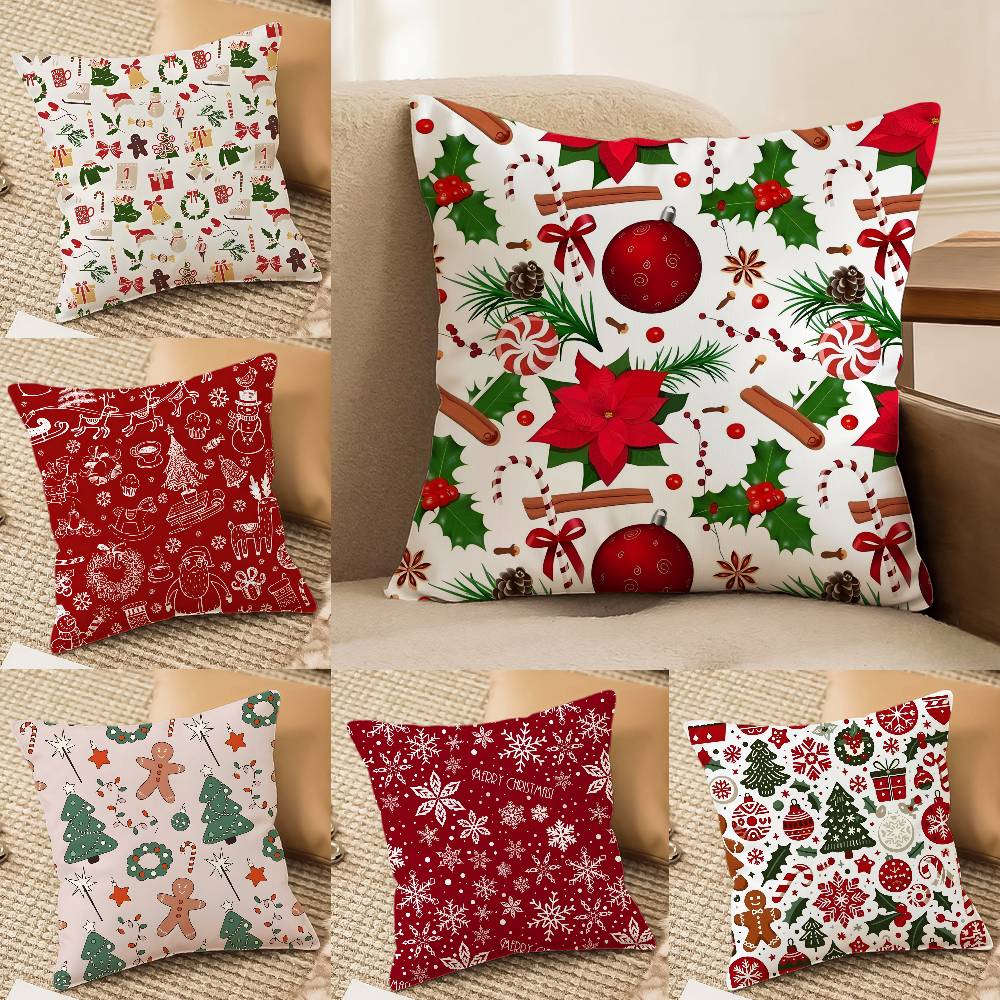 Celebrate Art Christmas Day Print Pillow Case Silky elegant Comfort Sofa Bed Invisible zipper Beach pillowcase