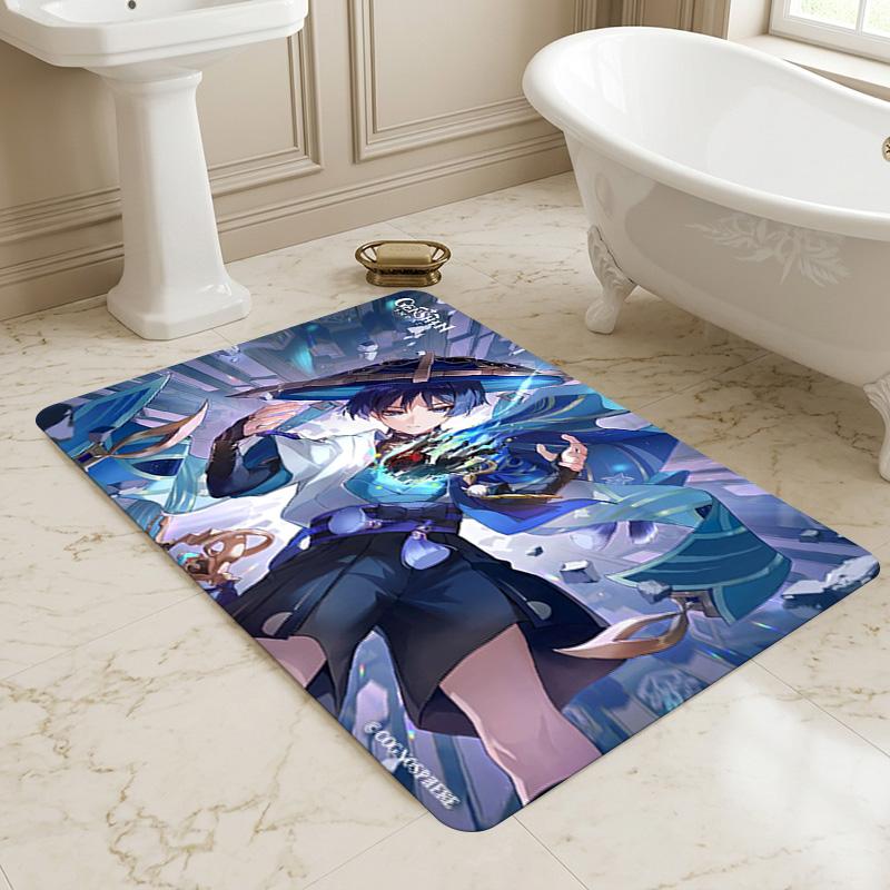 Genshin Impact Living Room Nonslip Area Rug Soft Carpet For Bedroom Game Playroom Sofa Office Home Decor Doormat Christmas Gift C9302292