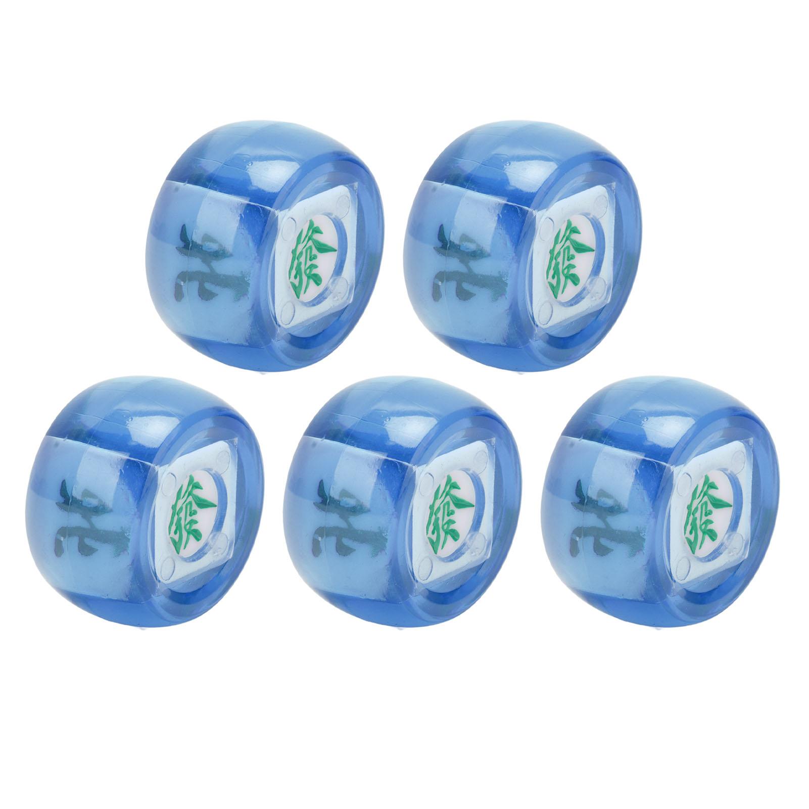 

5Pcs Mahjong Wind Direction Dice East South West North Sphere Entertainment Game Dice Transparent Blue