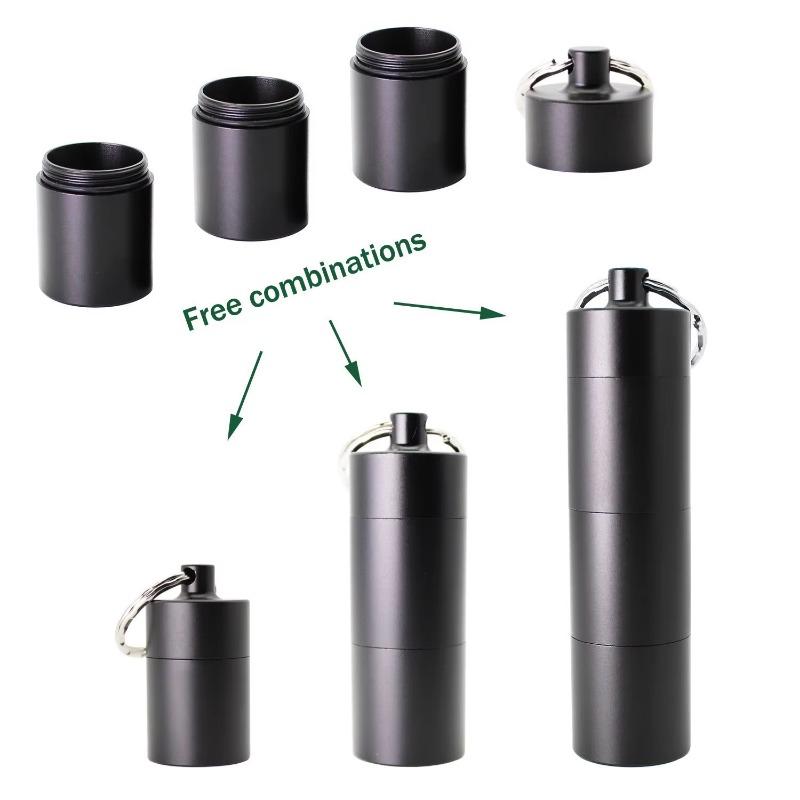 Portable Sealed Small Medicine Bottle with Lid Waterproof Mini Travel Pill Can for One Week Trip