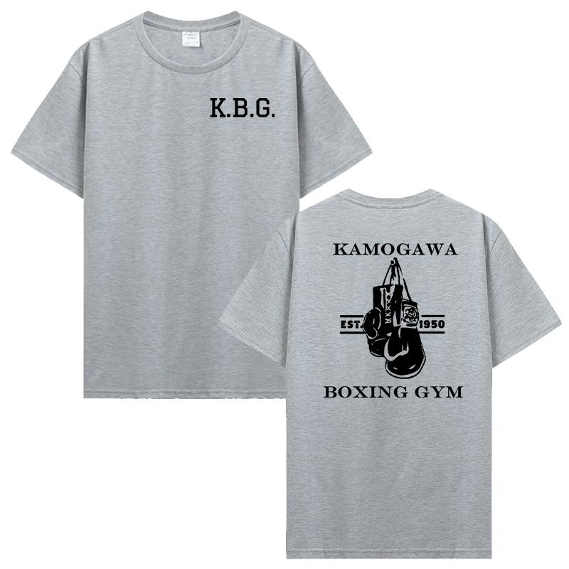 Hot Anime Hajime No Ippo T-shirt Funny Manga Kamagowa Boxing Gym Cotton Tees Shirt Fashion Hip Hop Men Clothing Oversized Tshirt