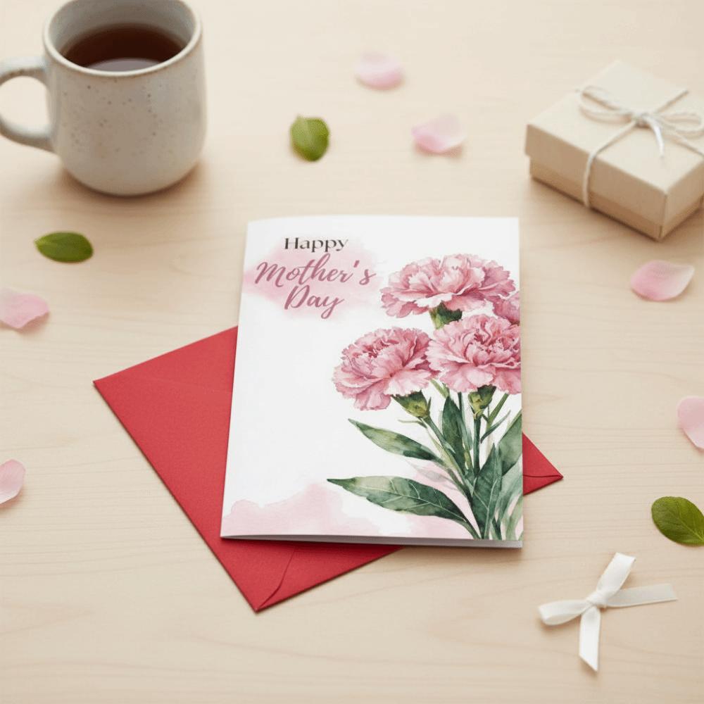 10Pcs/Set Floral Pattern Thank You Card Elegant Holiday Card  Mother's Day Gift Cards