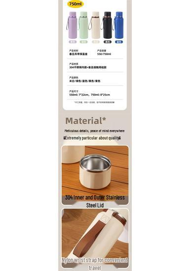 Large Capacity Stainless Steel Student Thermos Bottle with Lid