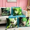 Anime BBlack Clover Yuno Square DoubleSided Printed Pillow Case Bedroom Bedside Pillow Sofa Cushion Cover