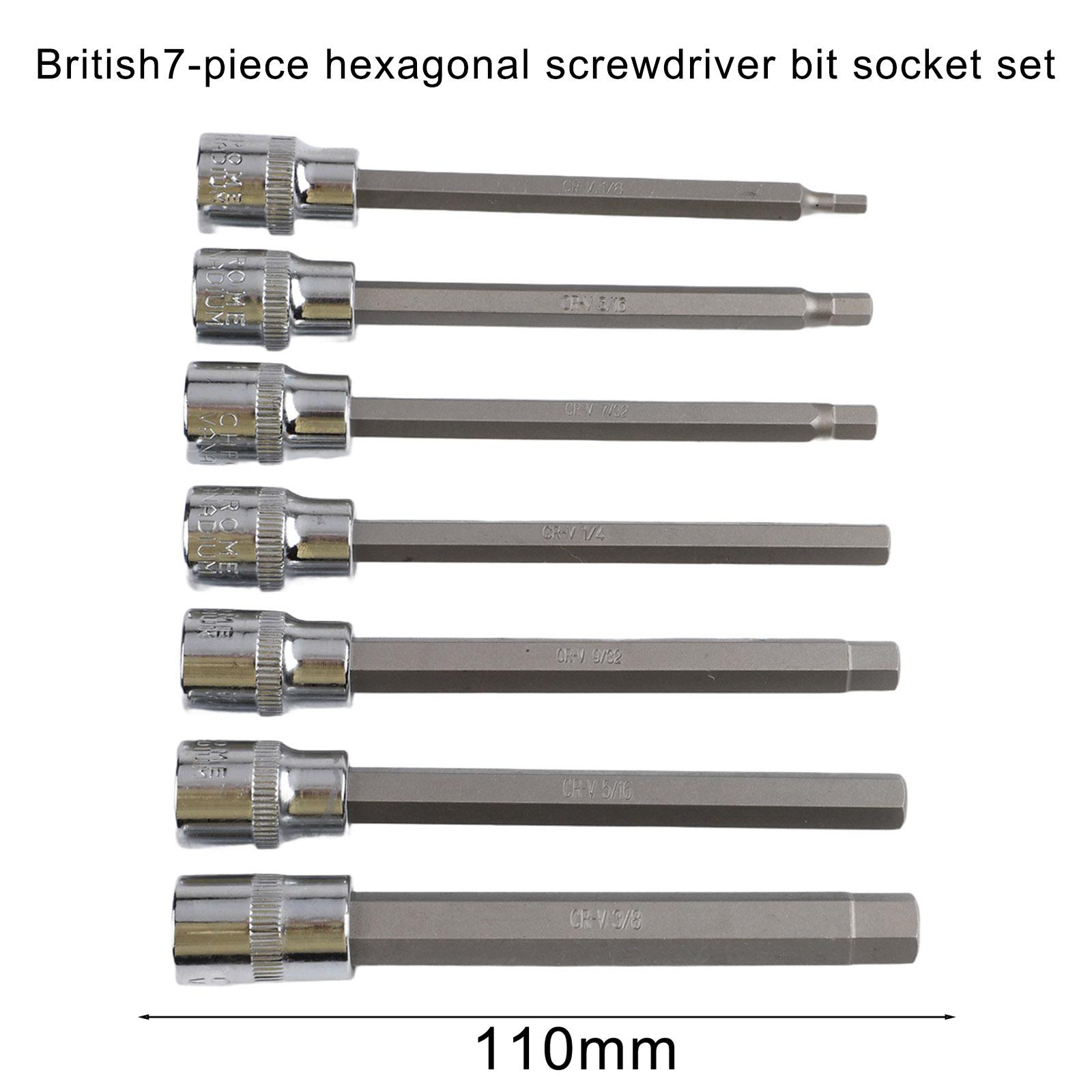 

Extra Long Hex Bit Socket Set with Ball End for Accurate Fastener Grip in Tight Spaces 7 Piece Set Alloy Steel China Mainland