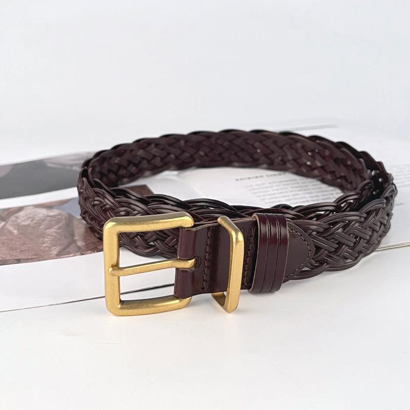 Punch-free Belt Hand-woven Retro Versatile Women's Belt with Casual Pants Jeans