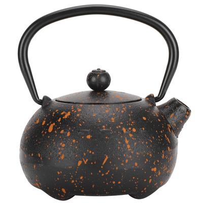 Litinová konvice na čaj imitující japonský styl Nepotažená žlutá tečkovaná dárková dekorace 0,3L