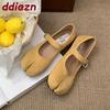 Fashion Female Buckle Strap Women Mary Janes Flats Shoes Shallow Footwear Fashion Strange Toe Ladies Flats Lolita Shoes