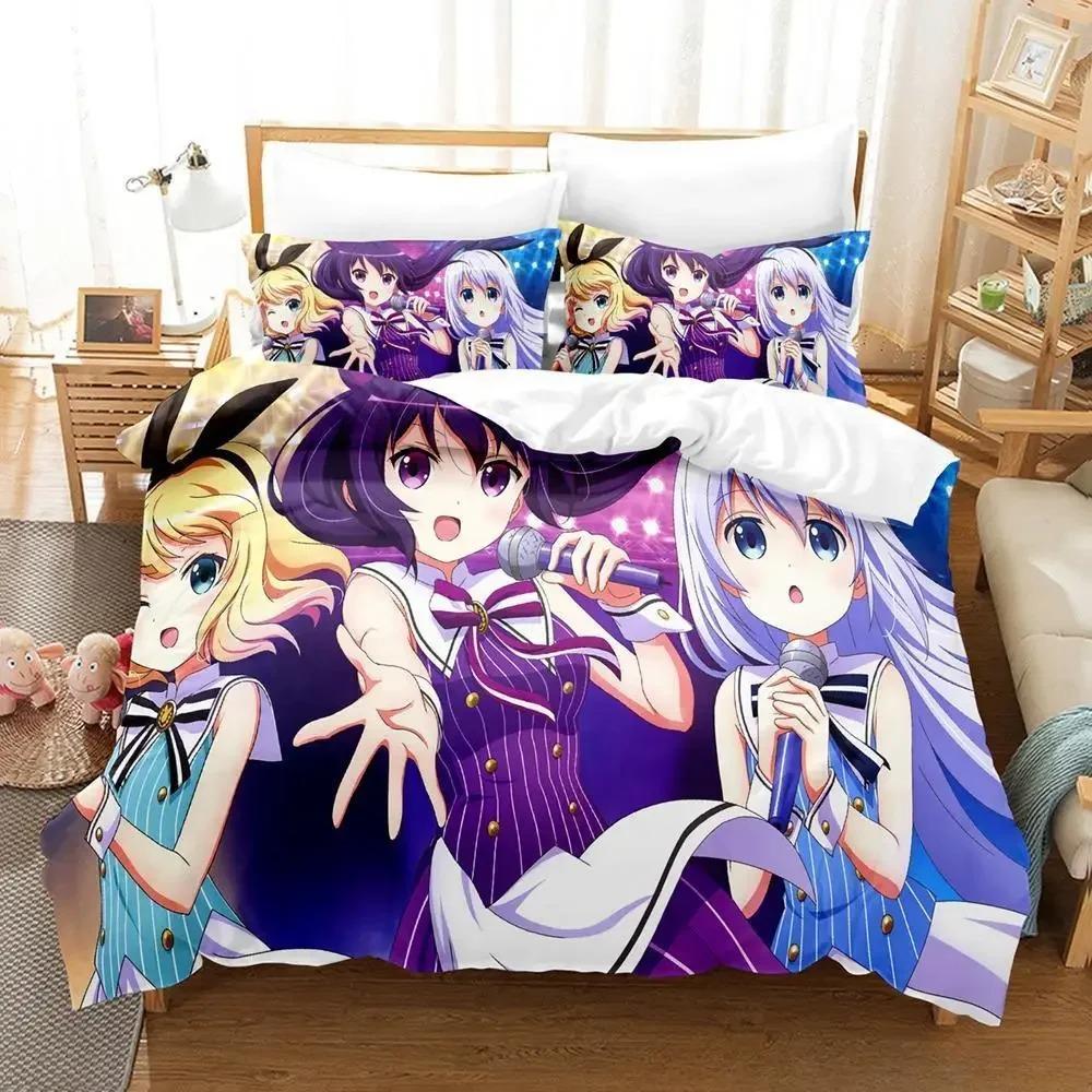 Povlečení Idol Singer Jednolůžkové Dvoulůžkové Plné Queen King Size Ložní souprava Pro dospělé Dětská ložnice Sady povlečení s 3D potiskem Anime Love Live!