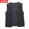Hengyuanxiang Men's Double-sided Wool Coat with Detachable Down Liner
