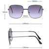 Metal Large Frames Square Sunglasses Female's Designer Fashion Sun Spectacles Lady Outdoor Travel Eye Spectacles UV 400 Protection Oculos De Sol