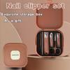 8pcs Stainless Steel Nail Clipper Set, Including a Beautiful Storage Box and Anti-splash Nail Clippers