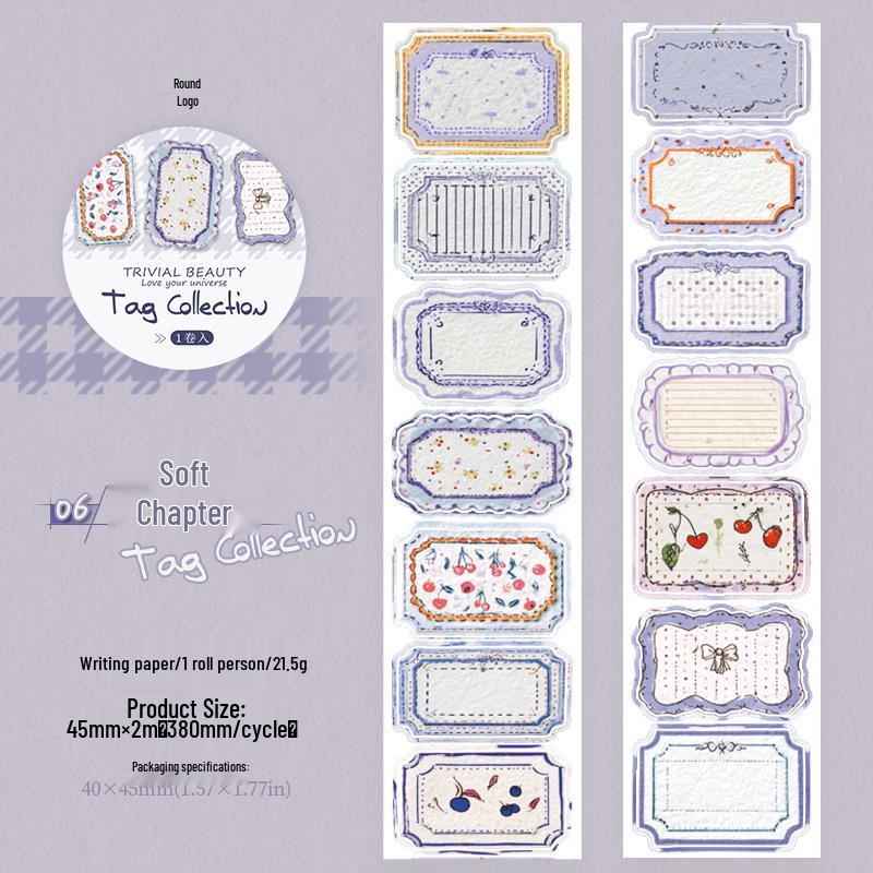 Ketchup Girl Retro Journal Collage Die-Cut Tape Set - 6 Styles