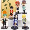 6 Pcs Anime Action Figure Set PVC Luffy New Action Model Collectible Decoration Doll Kids Toys for Christmas Gifts