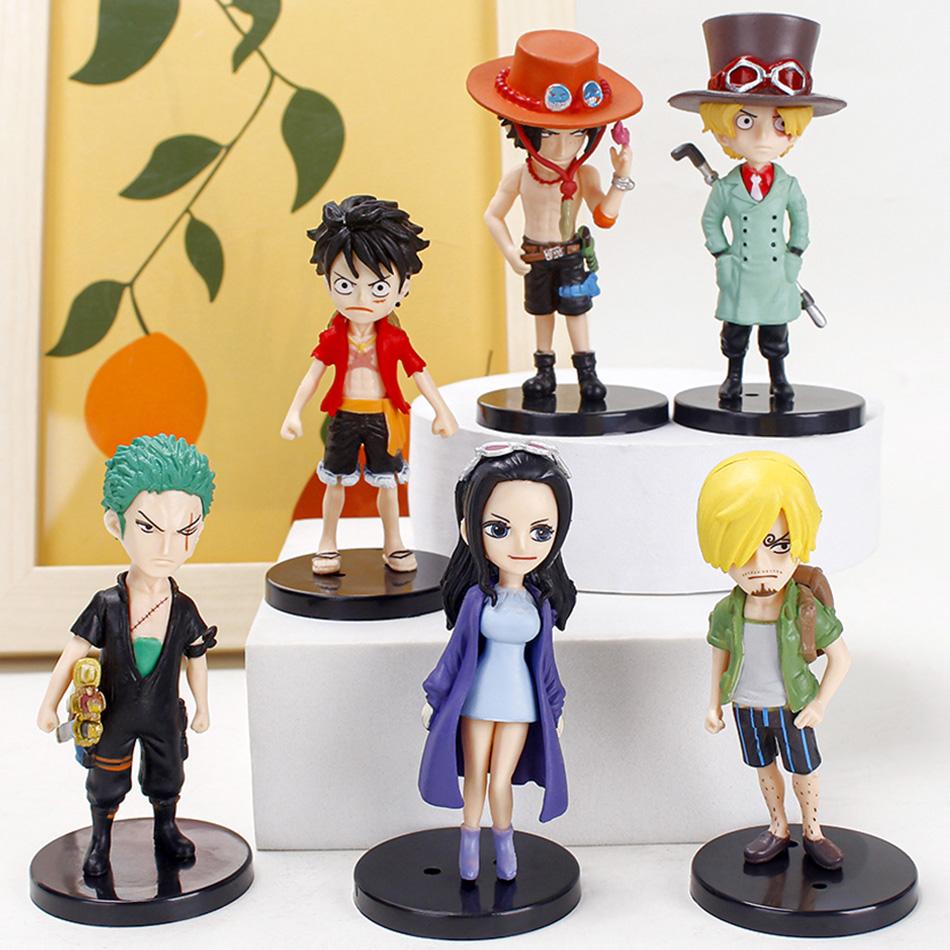 6 Pcs Anime Action Figure Set PVC Luffy New Action Model Collectible Decoration Doll Kids Toys for Christmas Gifts