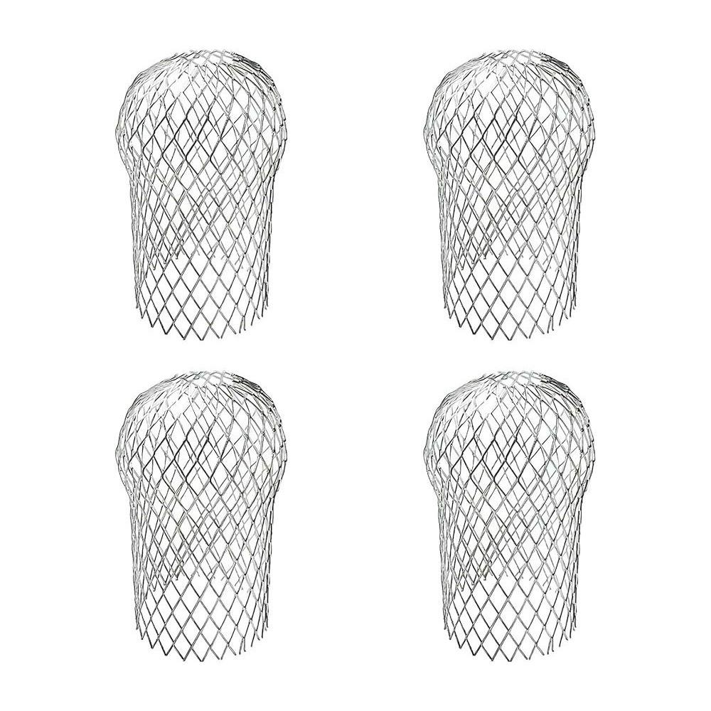 4pcs Mesh Anti-Blocking Filter Expand Aluminum Floor Drain Filter Gutter Filter  Drain Pipe Cover