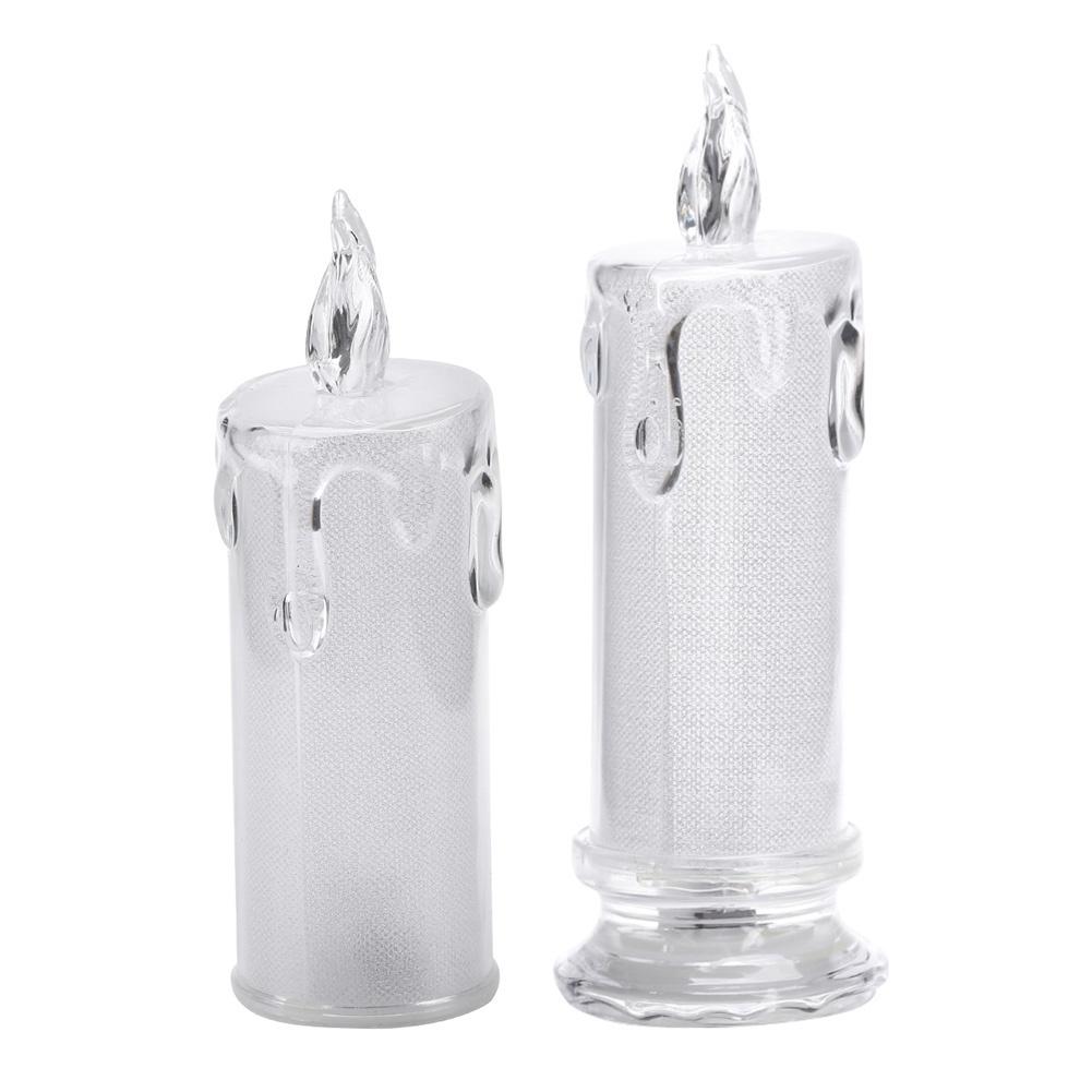 LED Flammeløse Lys Batteridrevet Simulering Tårer Lyslampe Varm Belysning Jul Hjemmedekorasjon