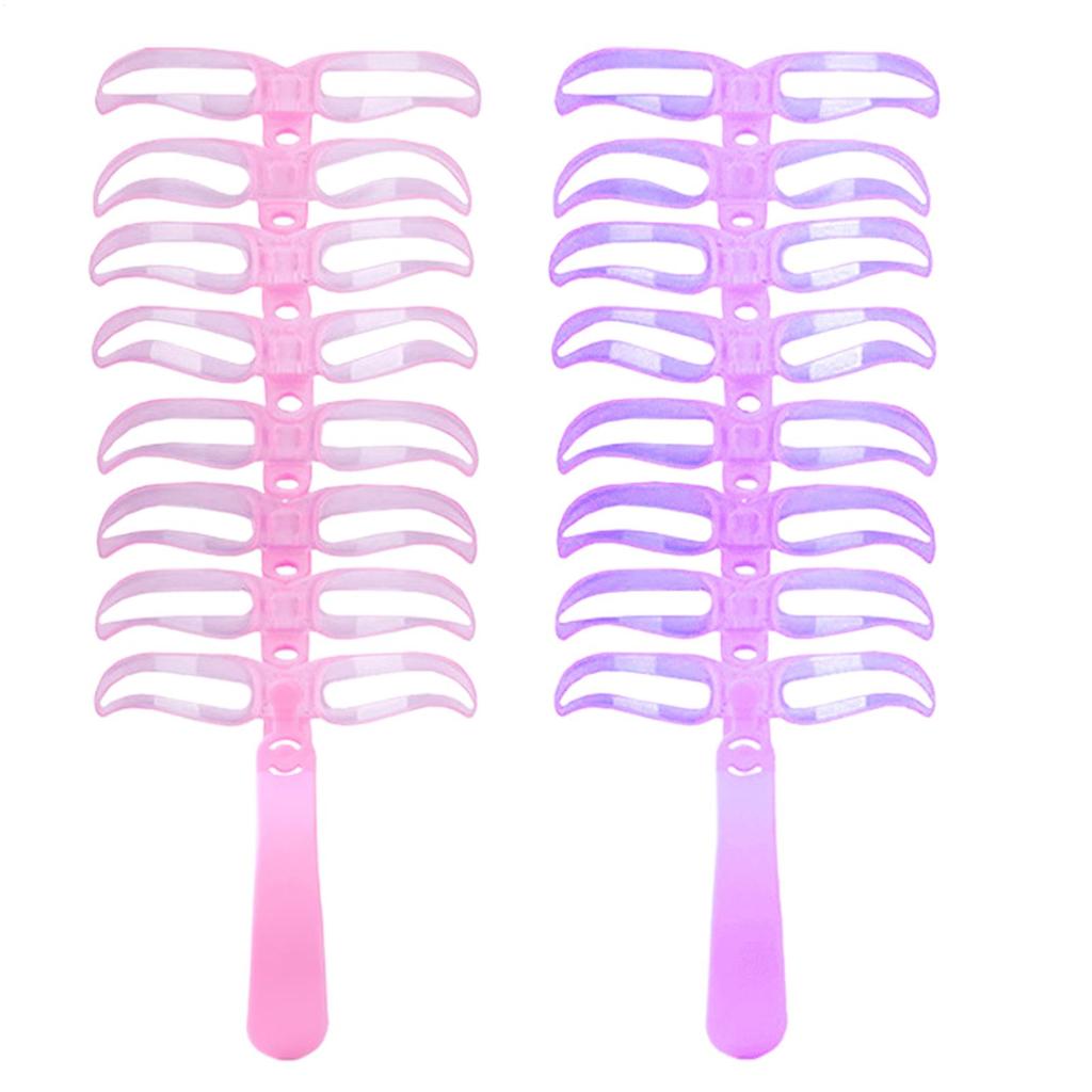Eyebrow Shaping Template 8 in1 Reusable Eyebrows Shaper Stencils Kit Grooming Card Definition Brow Makeup Tools Accessories