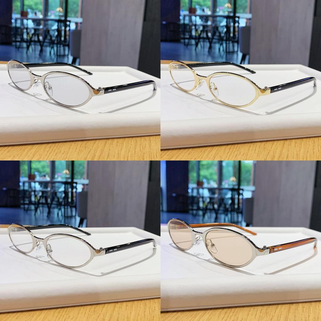 Uv400 Oval Sunglasses For Women With Metal Frame And Brown Lenses For Travel Parties