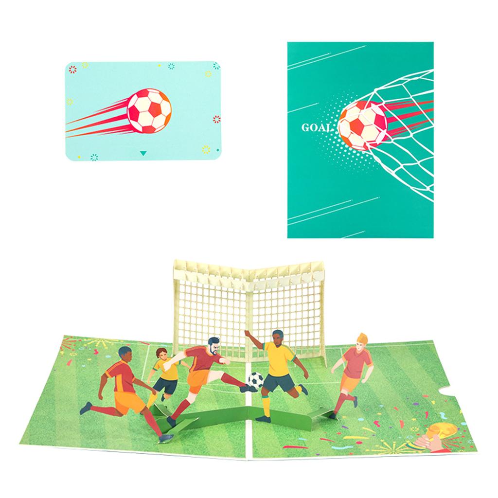 33D for Pop Up Football Greeting Card Kit Festival Invitation Greeting Memorial Cards for Valentine’s Day Mother's Day G
