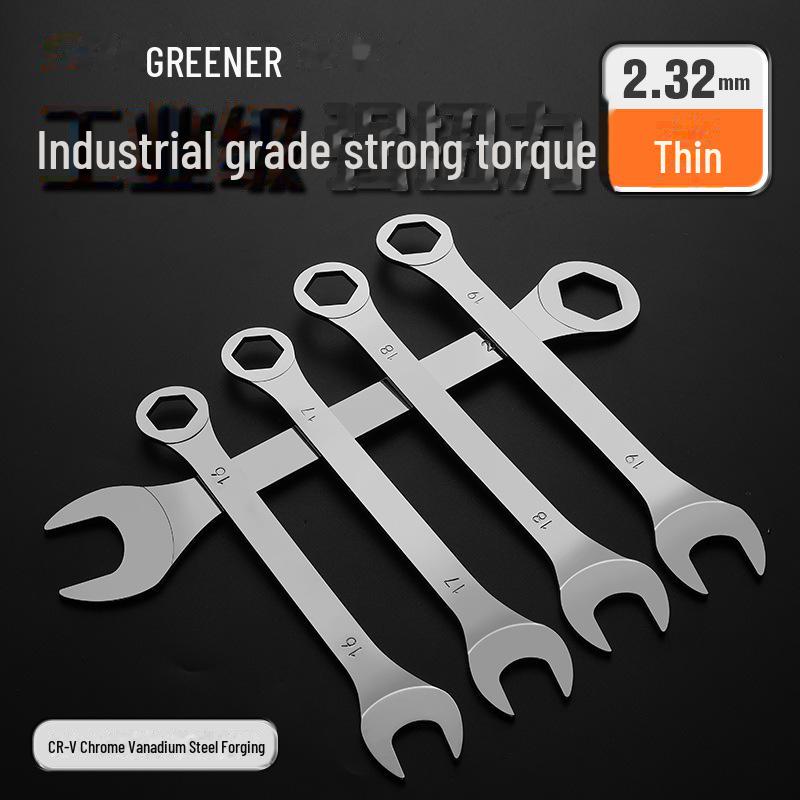 Green Forest Thin Open End Wrench Set: Complete Hardware Tool Set