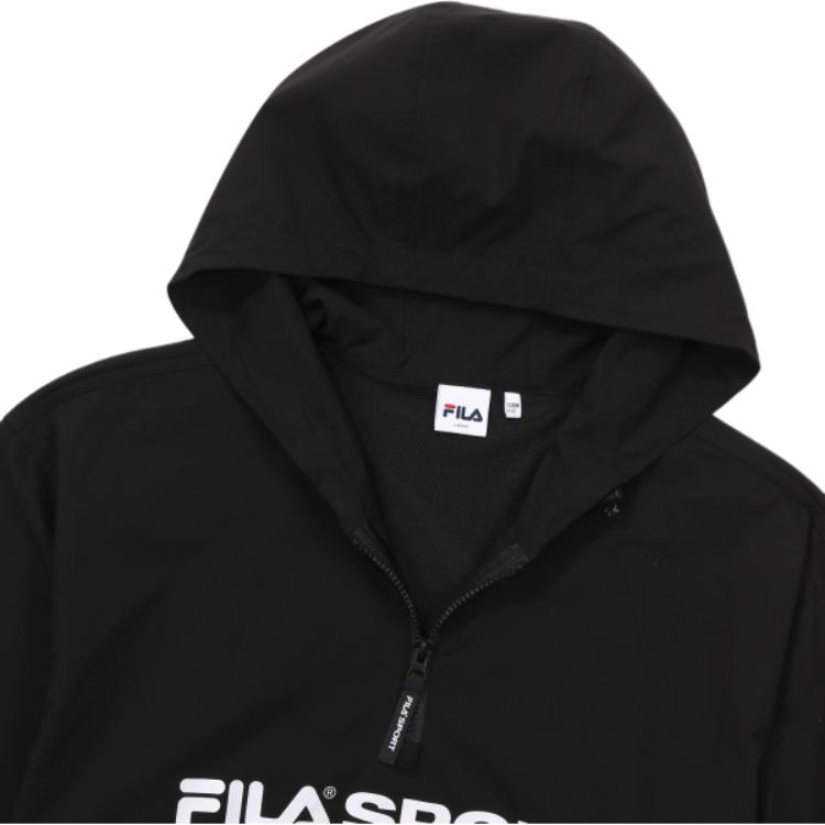 FILA Sweatshirts Unisex Black Hooded Thin Regular FS2JKF2132X_BLK