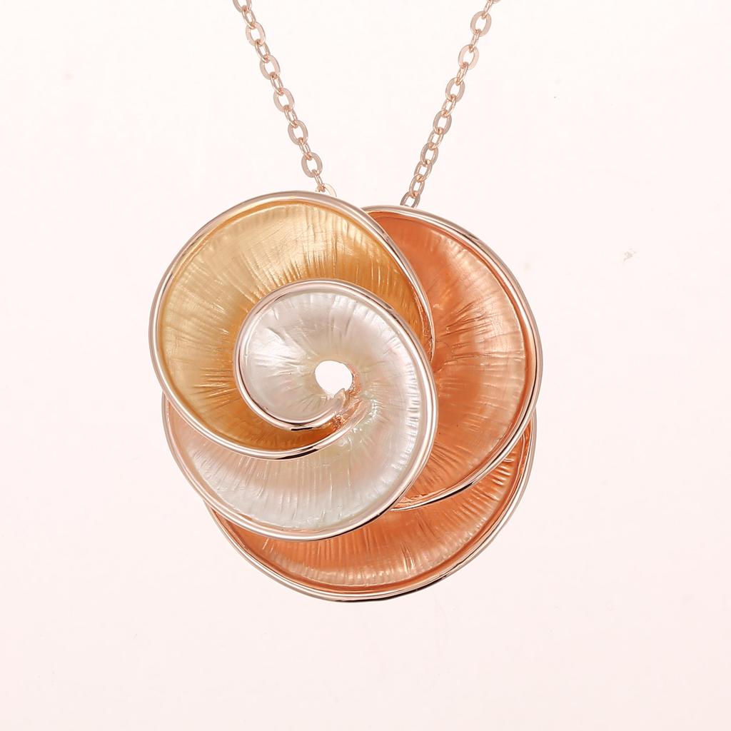 Luxury New Enamel Color Geometric Rose Stud Earrings Necklace Set, Women's Versatile Flower Necklace